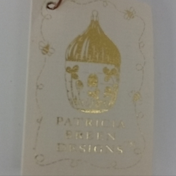 PATRICA BREEN NWT SANTA GLASS ORNAMENT, - Picture 3 of 3